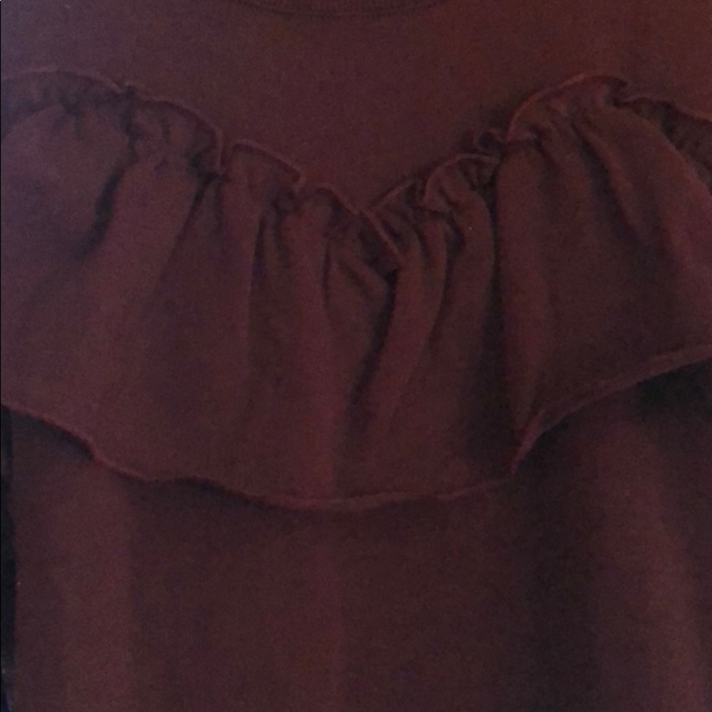 Burgundy “Ruffle Pioneer Sweatshirt” - Picture 4 of 7